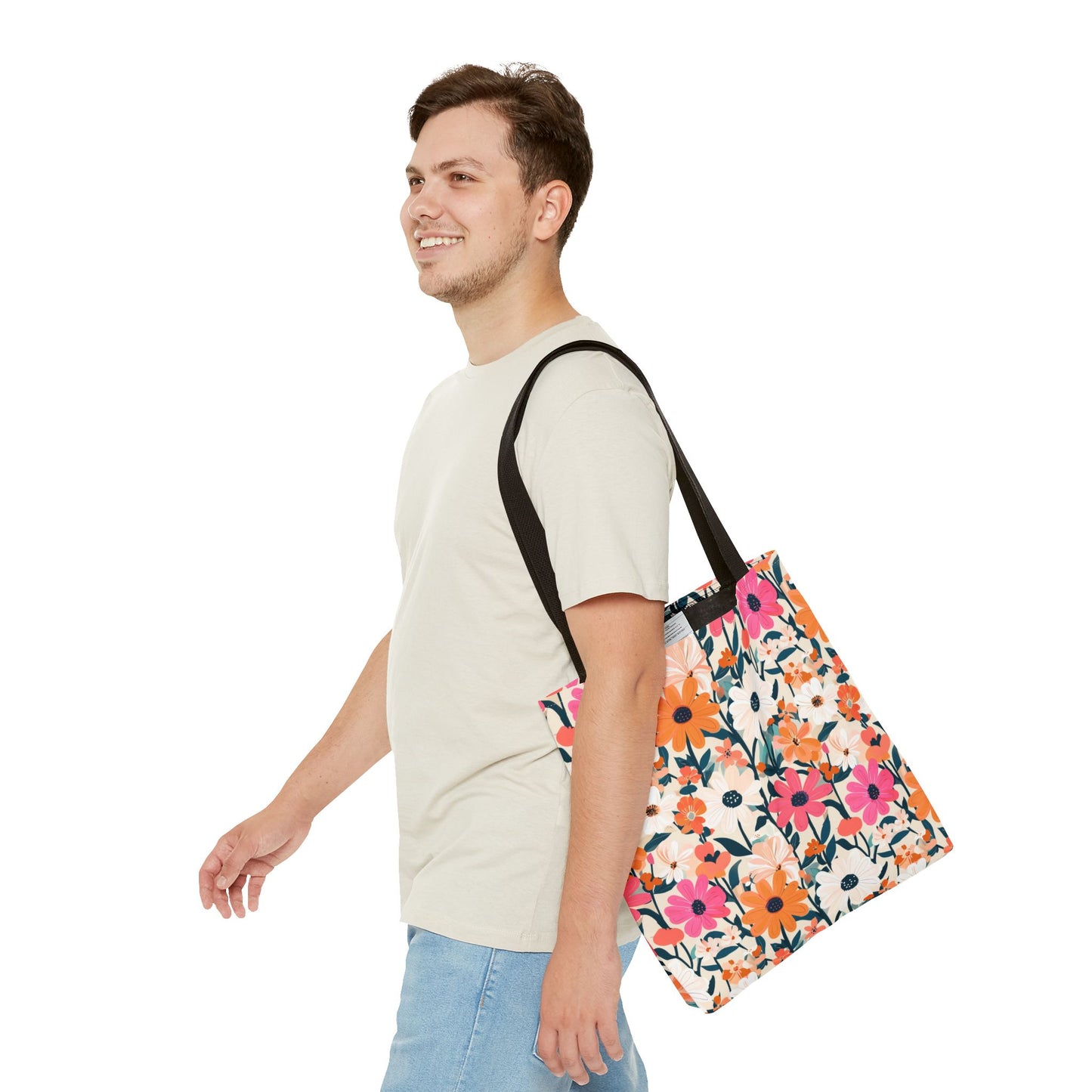 Vibrant Floral Tote Bag - Eco-Friendly Blooming Carryall for Everyday Use