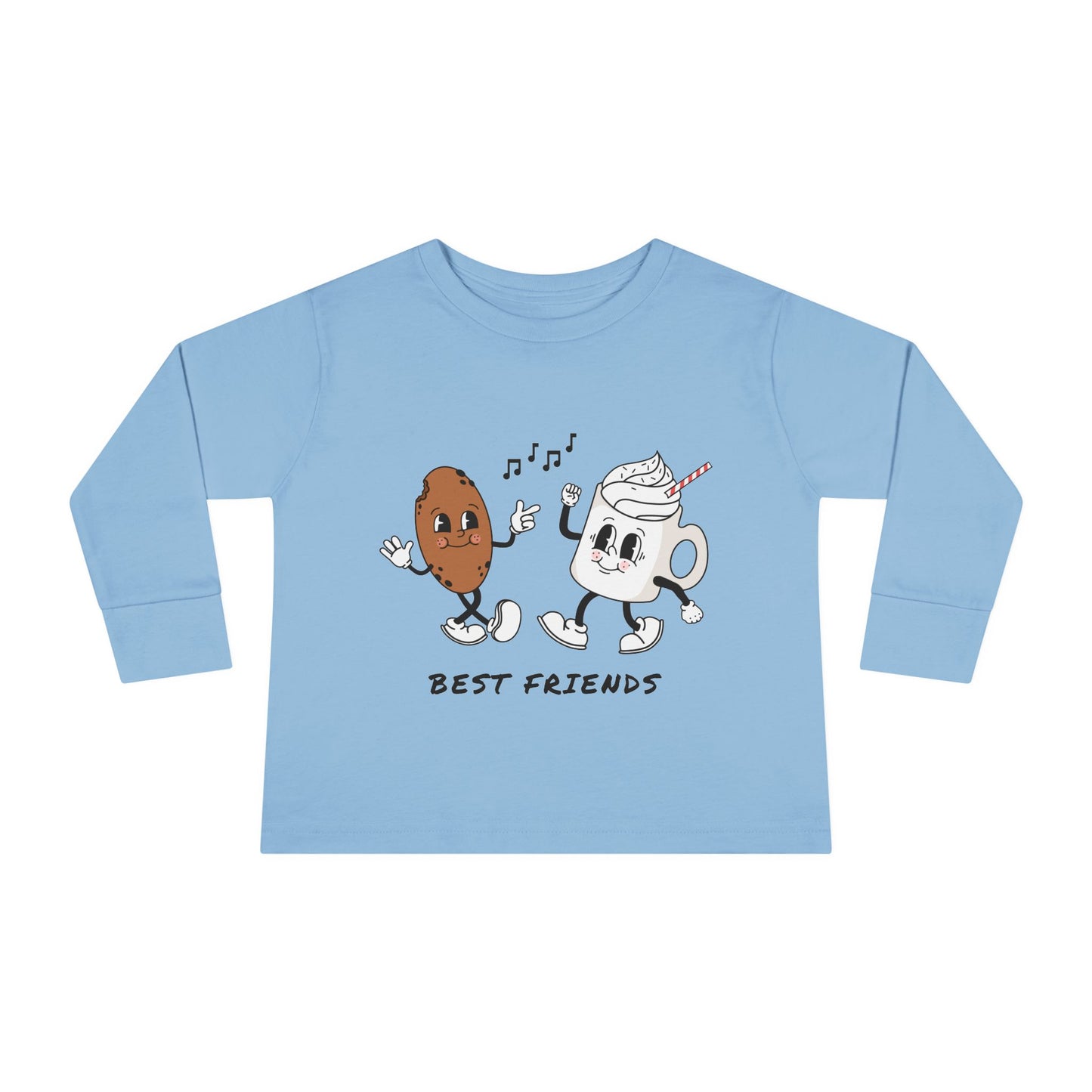 Cute Toddler Long Sleeve Tee - 'Best Friends' Design