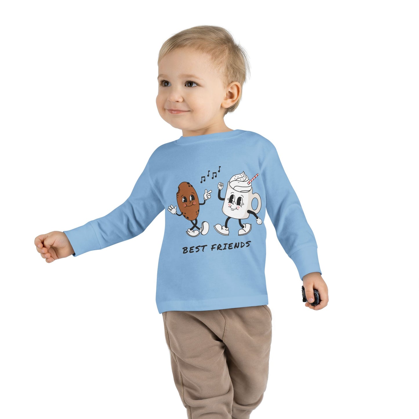 Cute Toddler Long Sleeve Tee - 'Best Friends' Design