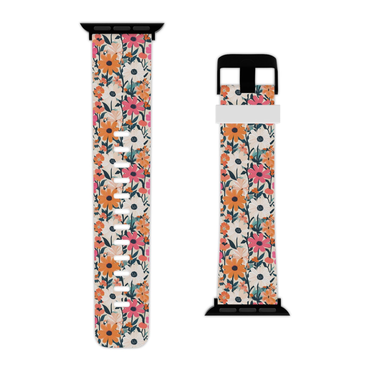 Floral Apple Watch Band – Colorful Flower Print Strap for Women