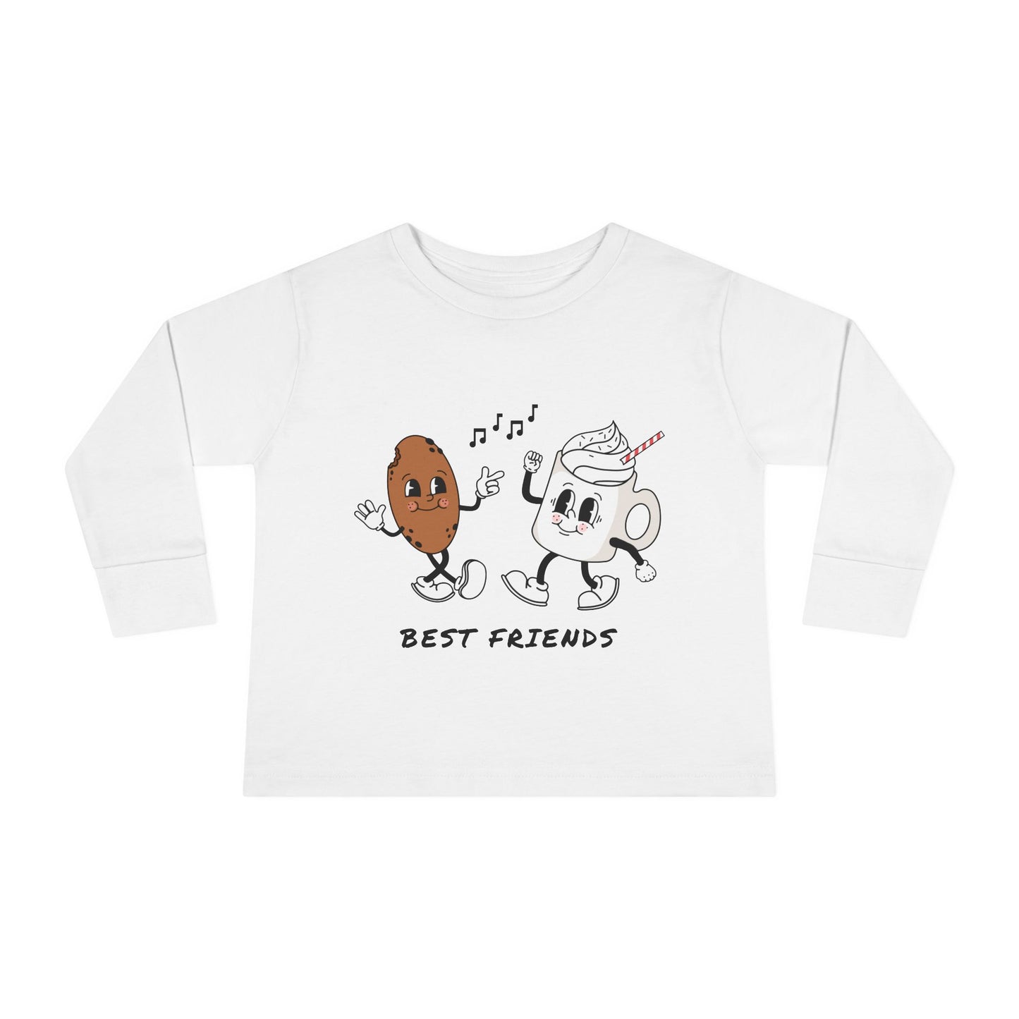 Cute Toddler Long Sleeve Tee - 'Best Friends' Design