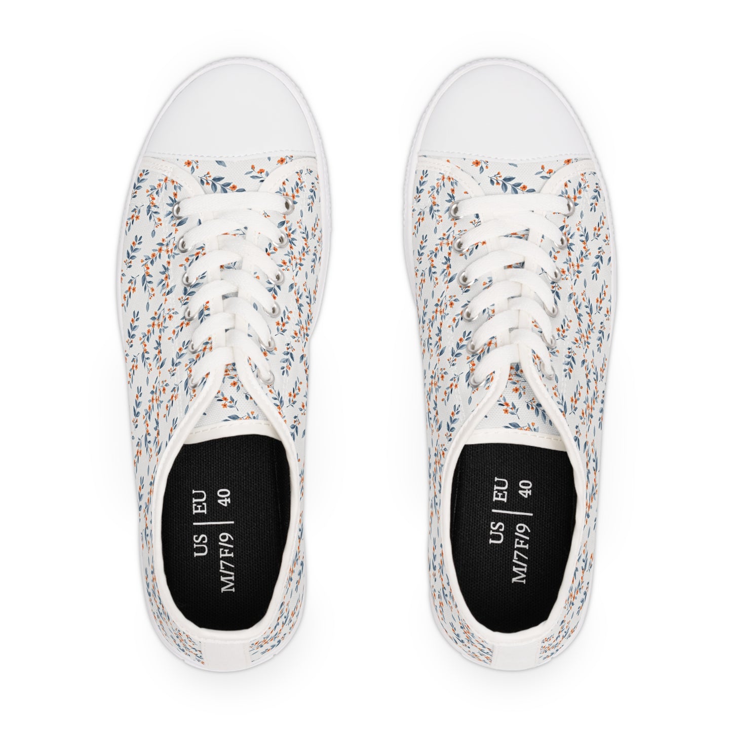 Floral Print Women's Low Top Sneakers - Casual Style for Everyday Wear