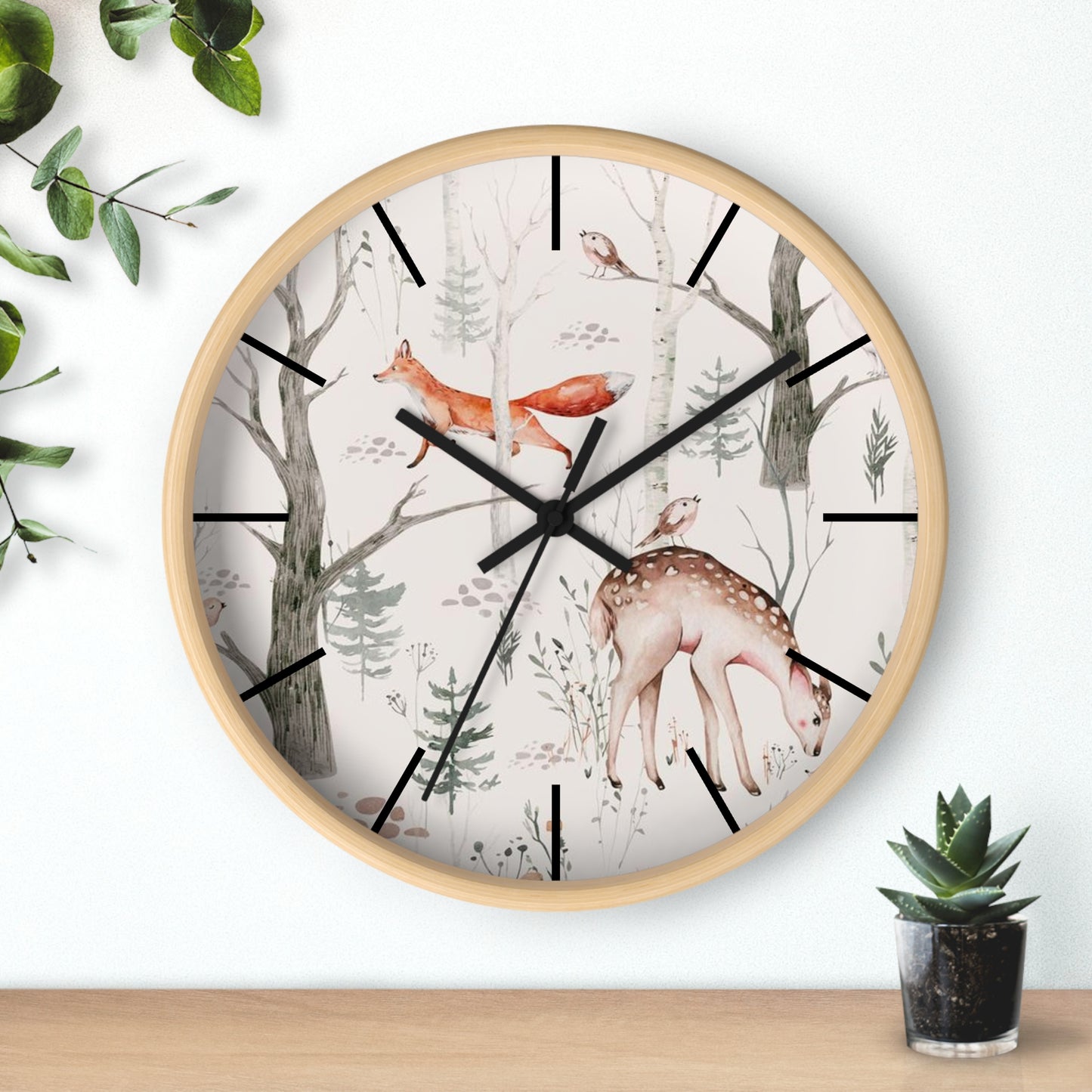 Woodland Creatures Wall Clock