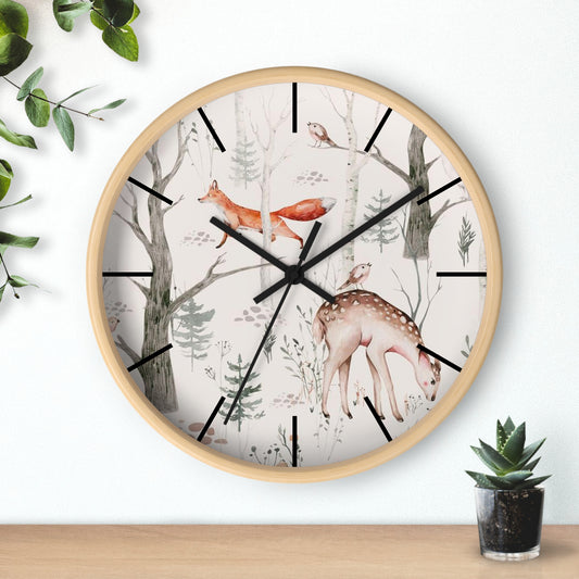 Woodland Creatures Wall Clock