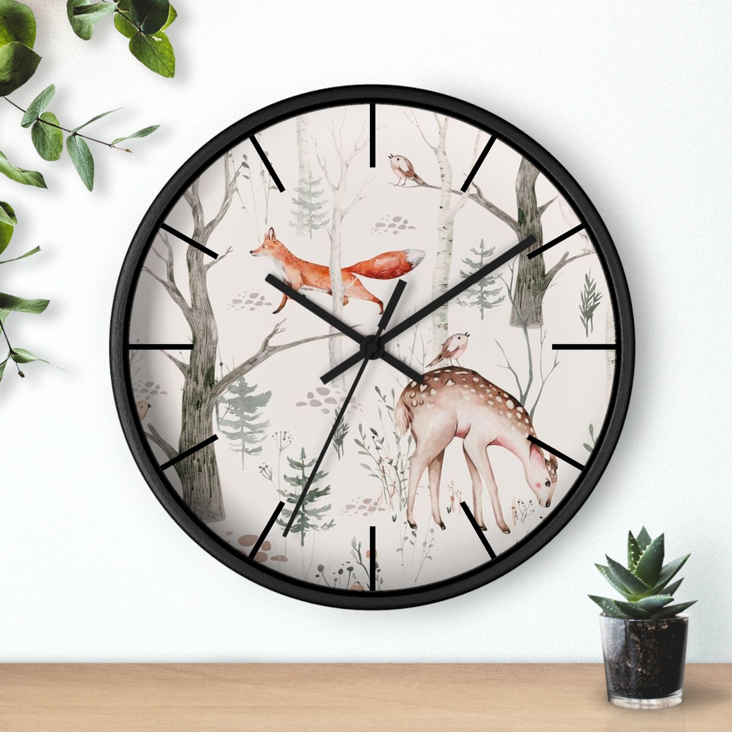 Woodland Creatures Wall Clock