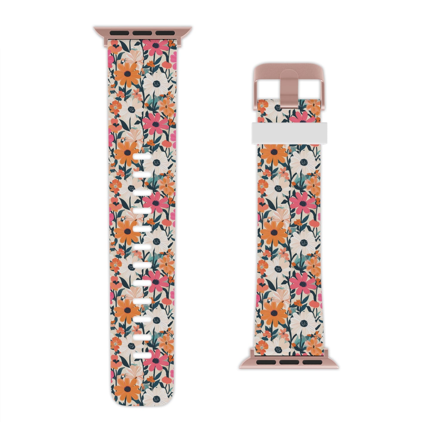 Floral Apple Watch Band – Colorful Flower Print Strap for Women