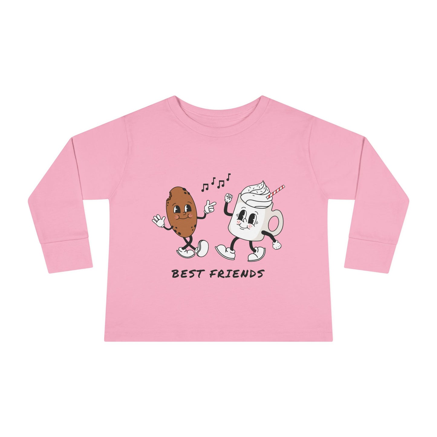 Cute Toddler Long Sleeve Tee - 'Best Friends' Design