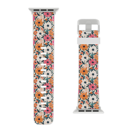 Floral Apple Watch Band – Colorful Flower Print Strap for Women