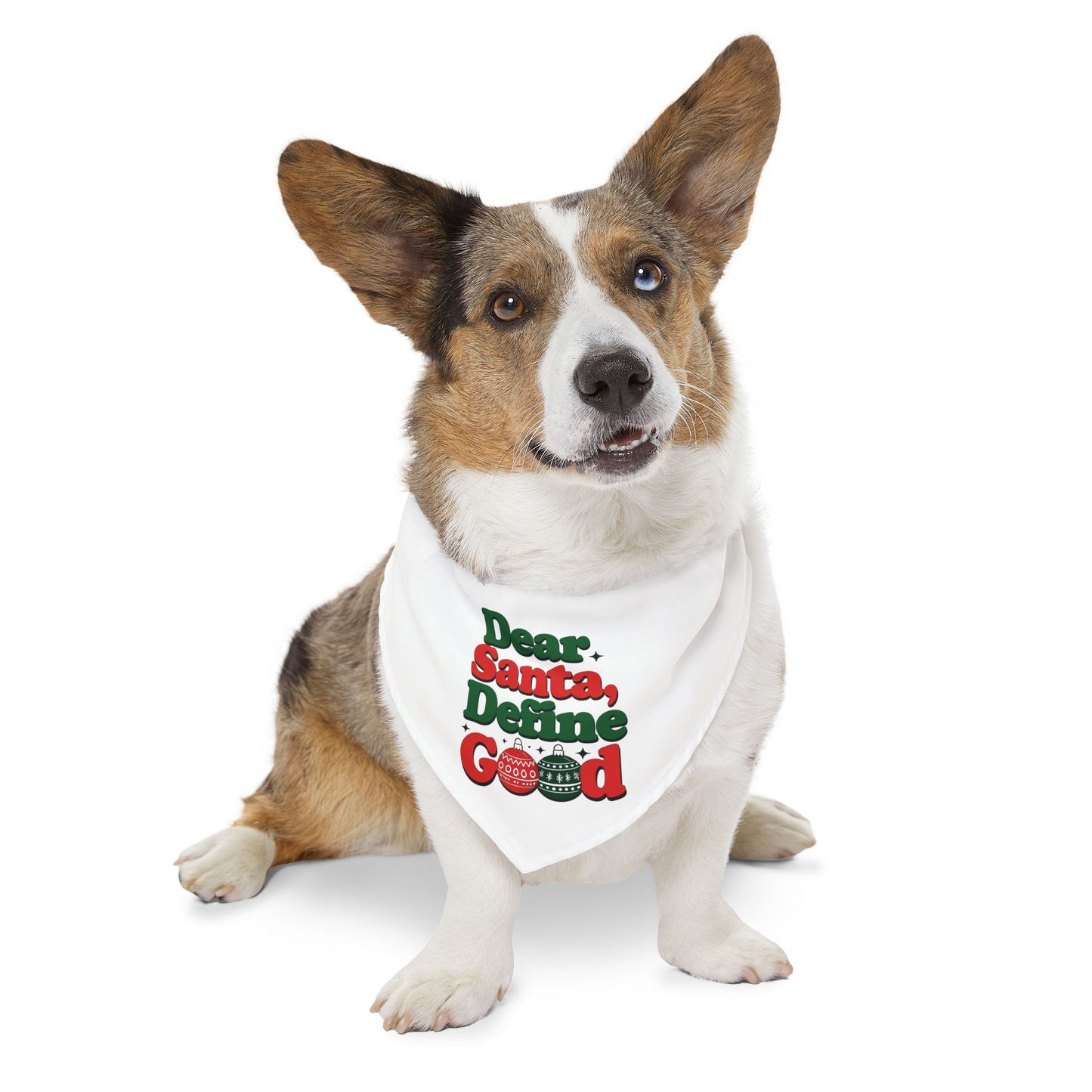 'Dear Santa, Define Good' - Holiday Accessory for Dogs