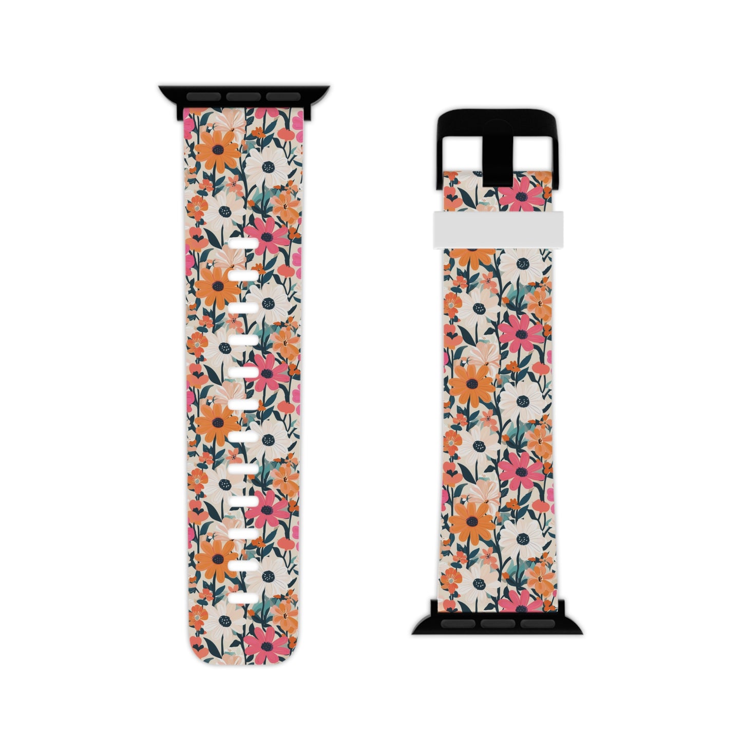 Floral Apple Watch Band – Colorful Flower Print Strap for Women