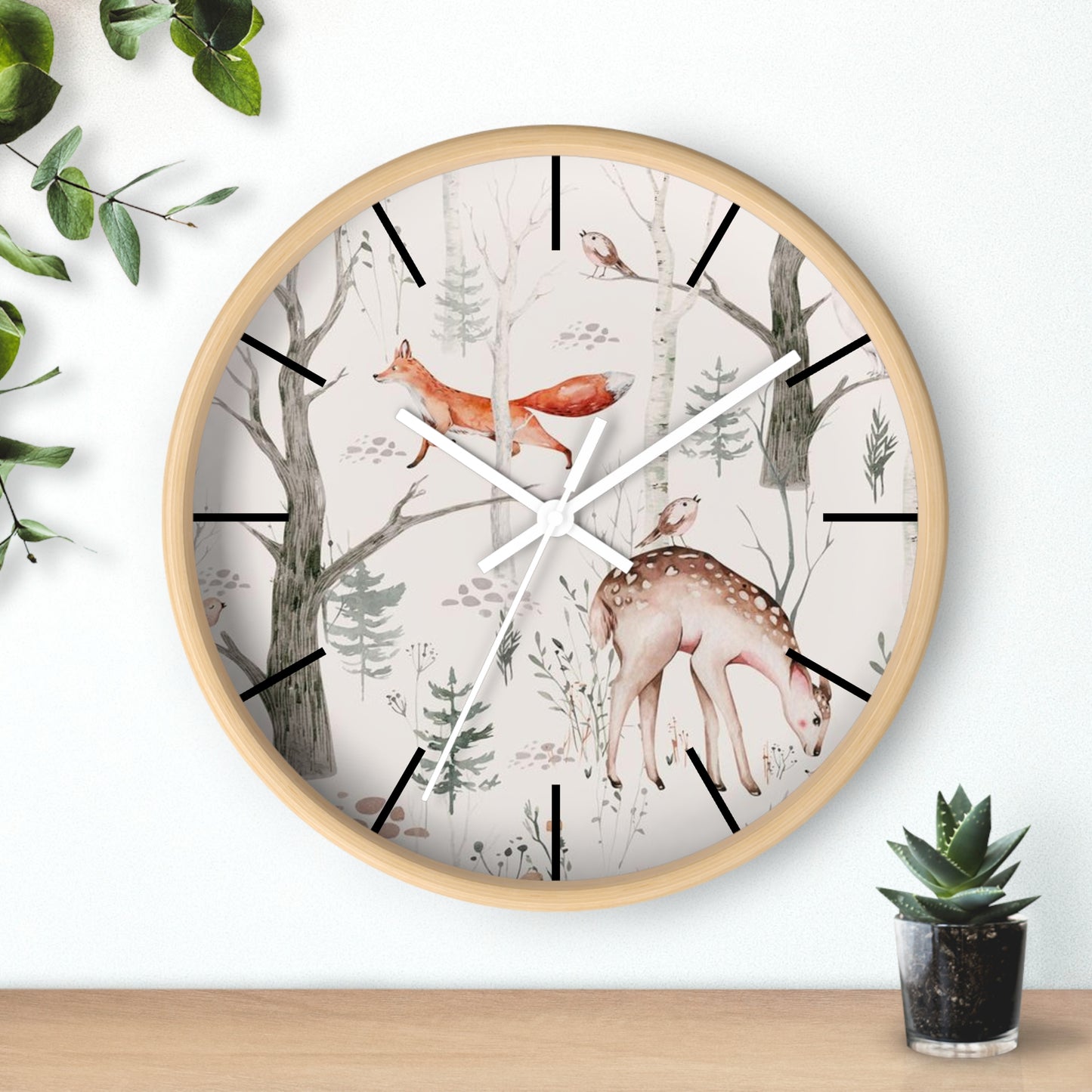 Woodland Creatures Wall Clock