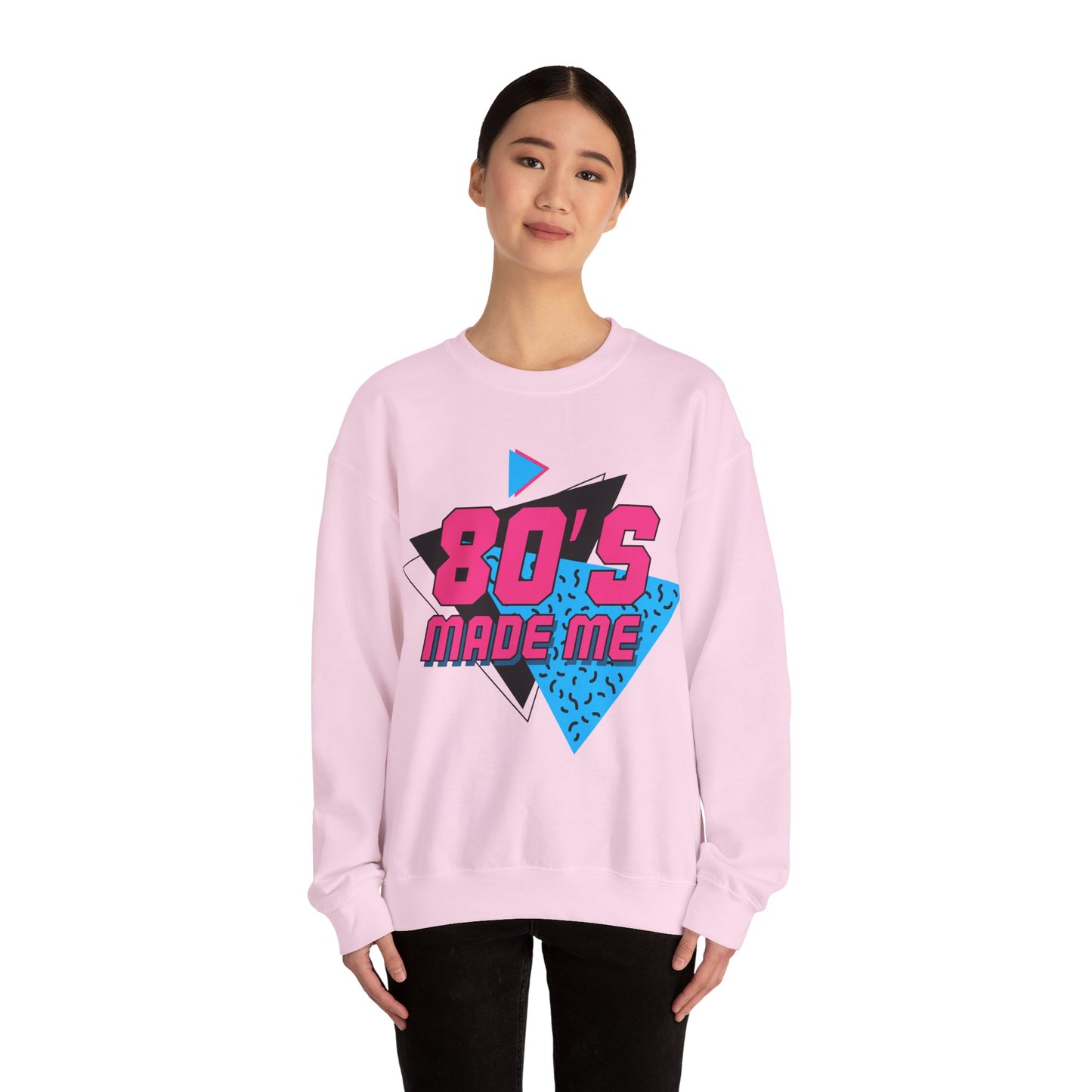 80's Made Me Unisex Heavy Blend™ Crewneck Sweatshirt - Retro Style, Perfect for Nostalgia Lovers