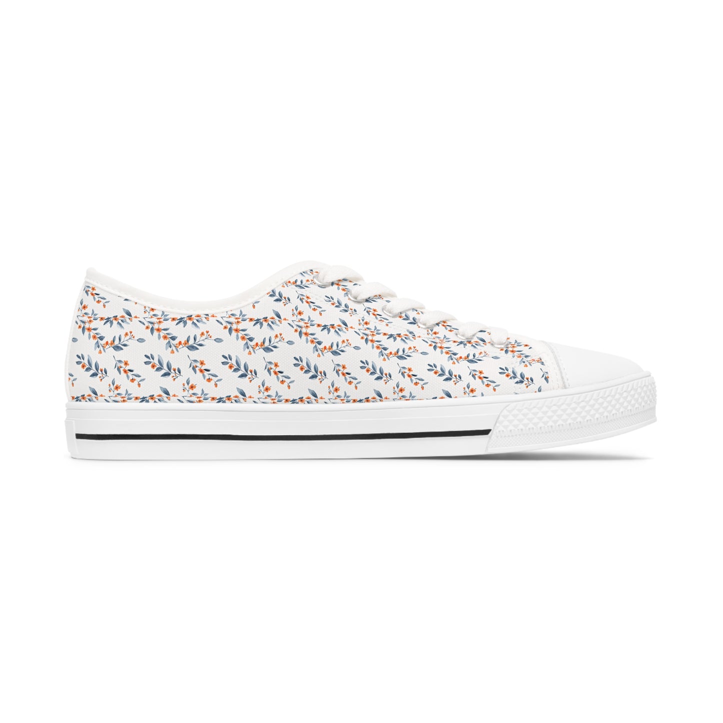 Floral Print Women's Low Top Sneakers - Casual Style for Everyday Wear