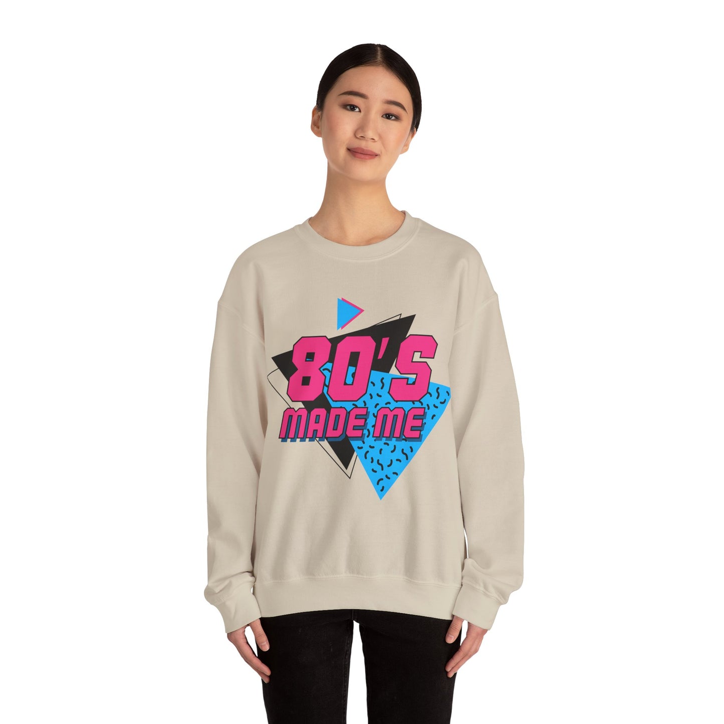 80's Made Me Unisex Heavy Blend™ Crewneck Sweatshirt - Retro Style, Perfect for Nostalgia Lovers