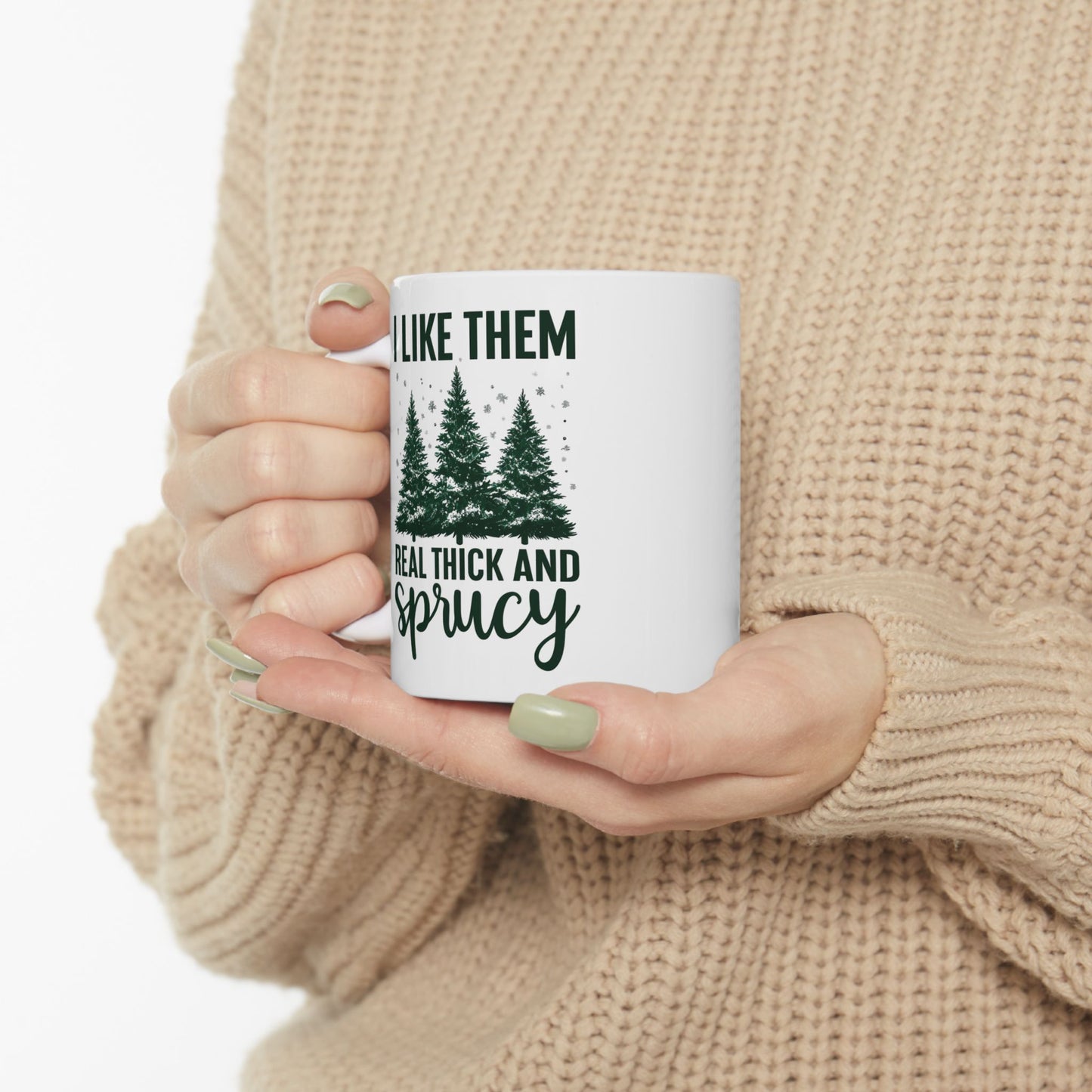 Festive Ceramic Mug - I Like My Coffee Real Strong - Perfect for Holiday Gifting