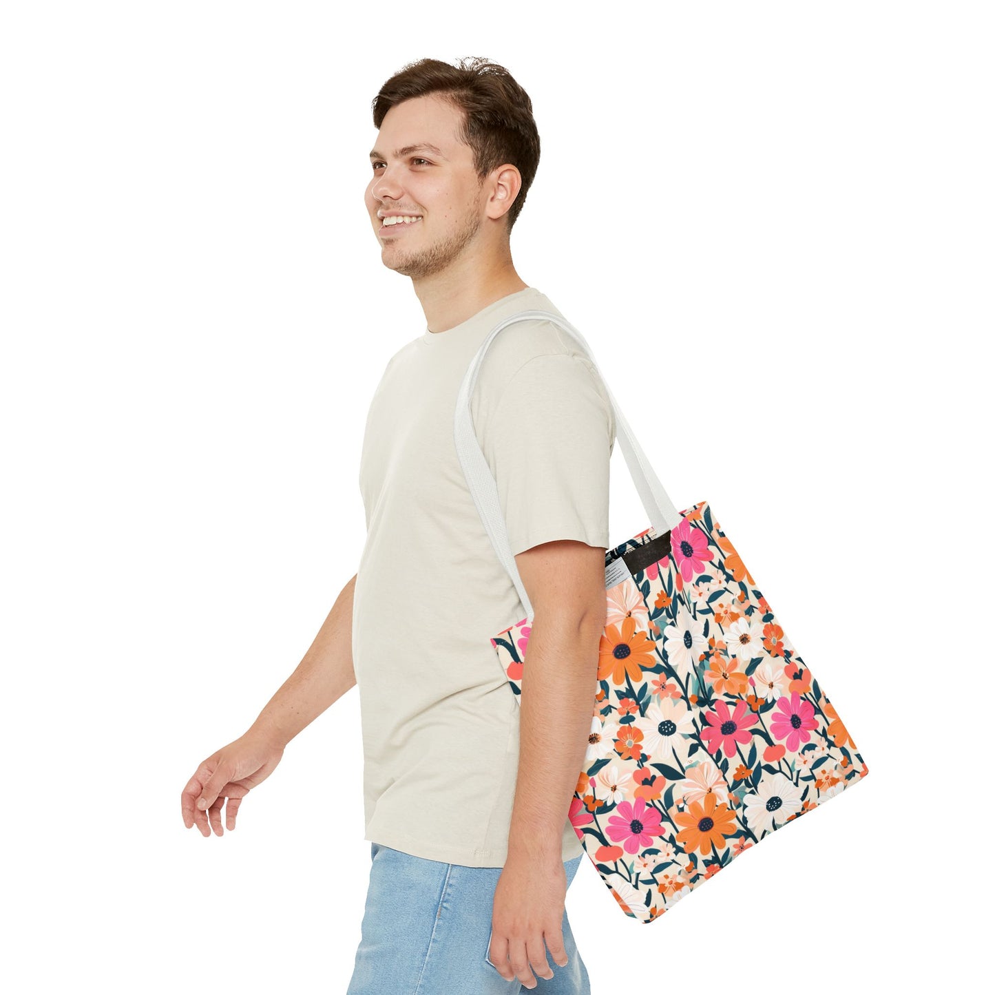 Vibrant Floral Tote Bag - Eco-Friendly Blooming Carryall for Everyday Use